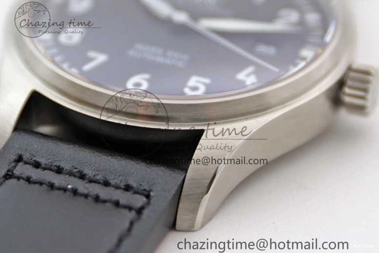 MIROTIME 0311 Vibrant Mark XVIII IW327001 SS M+F 1:1 Best Edition Black Dial on Black Leather Strap A 7055
